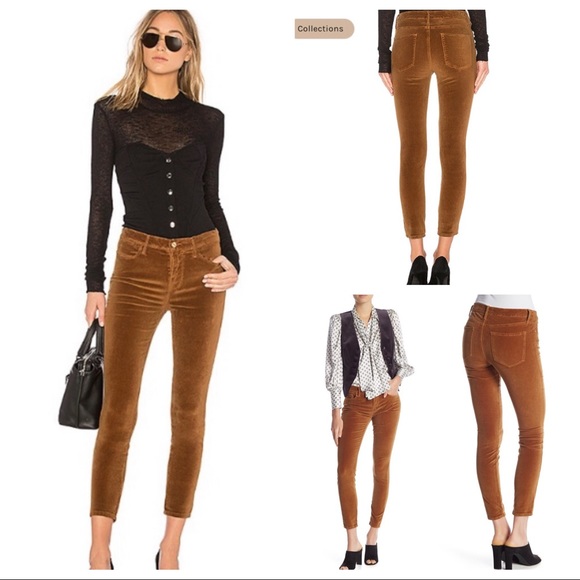 ‼️SOLD‼️ Frame | Le Velveteen Camel Skinny Pants Size: 24 NWT - Picture 1 of 15